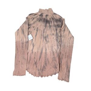 Free People Brown Tie Die Long Sleeve Pullover Shirt‎ Womens Size P/S NWT